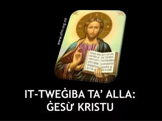 it twe iba ta alla es kristu