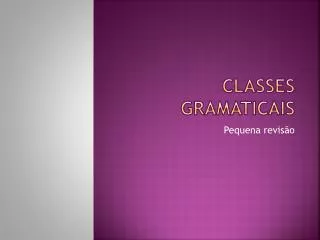 classes gramaticais