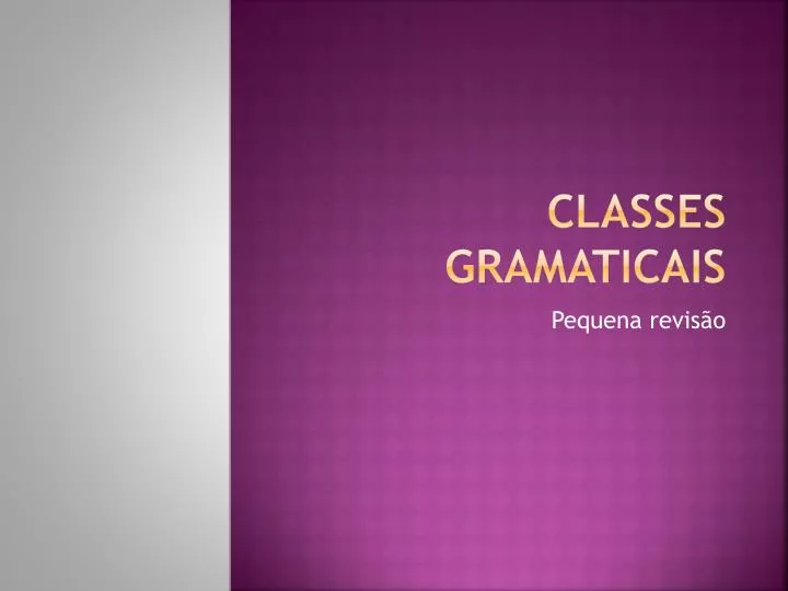 classes gramaticais