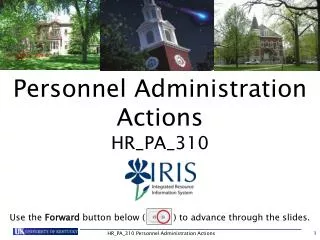 Personnel Administration Actions HR_PA_310