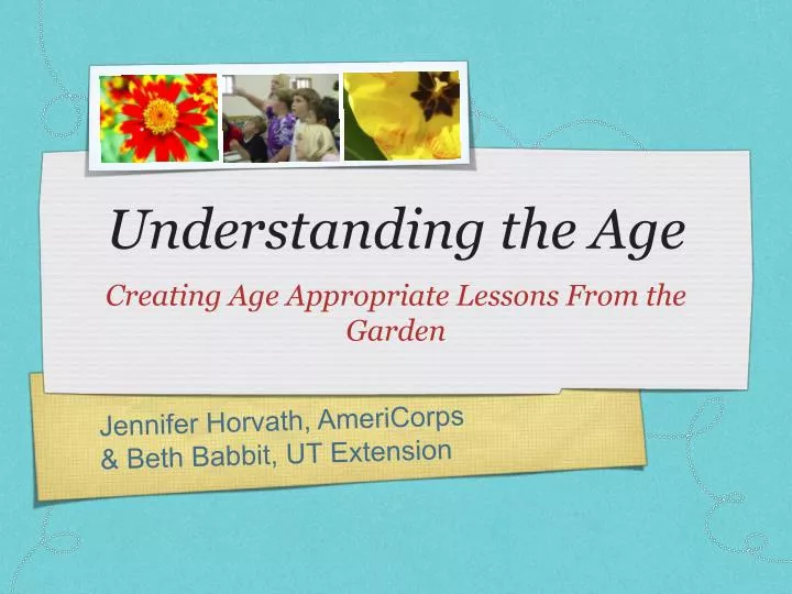 understanding the age