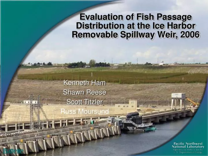 evaluation of fish passage distribution at the ice harbor removable spillway weir 2006
