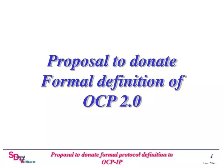 proposal to donate formal definition of ocp 2 0