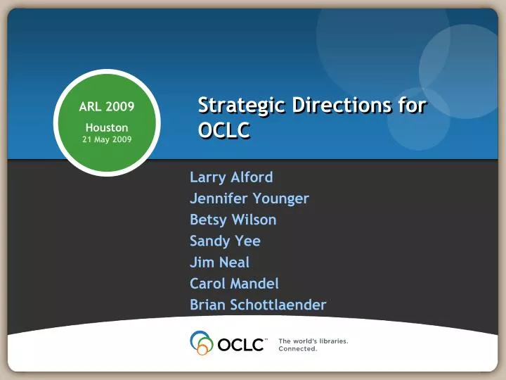 strategic directions for oclc