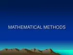 MATHEMATICAL METHODS - slide 1