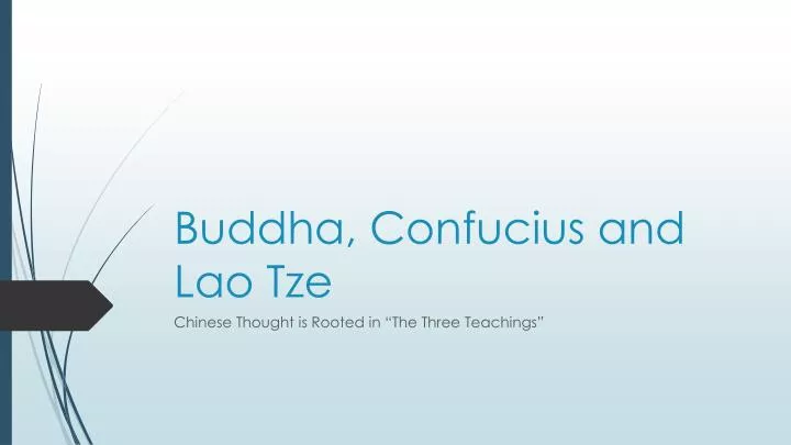 buddha confucius and lao tze