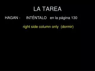 la tarea