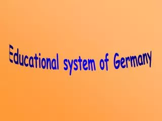 Educational system of Germany