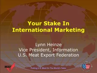 Your Stake In International Marketing