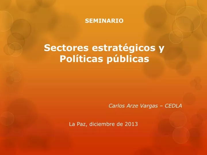 seminario sectores estrat gicos y pol ticas p blicas