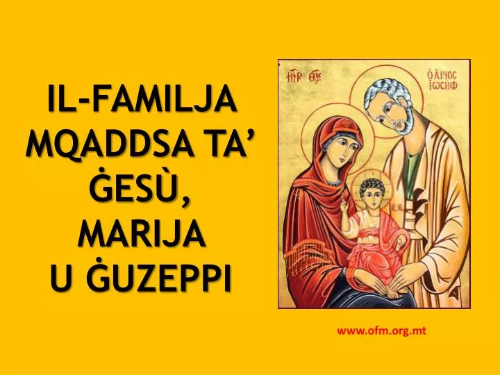 il familja mqaddsa ta es marija u uzeppi