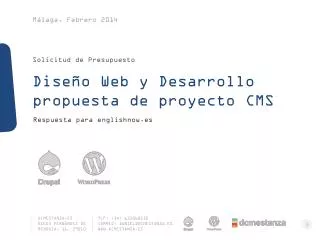 dise o web y desarrollo propuesta de proyecto cms