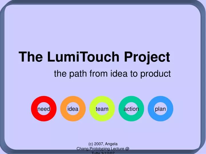 the lumitouch project