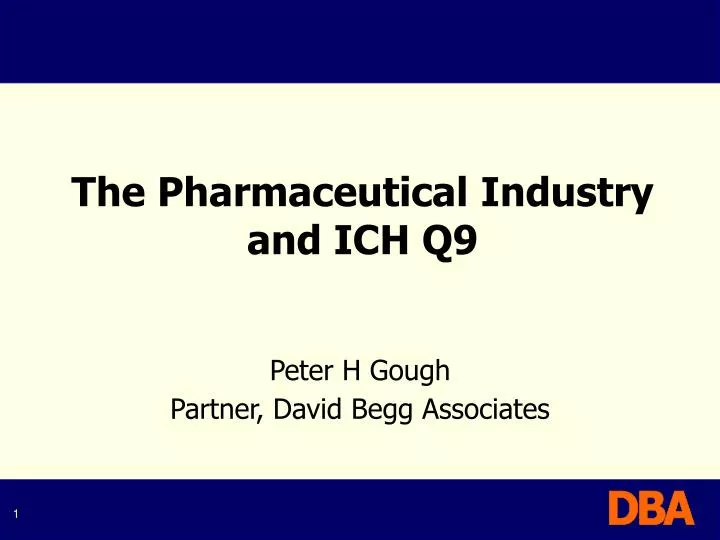 the pharmaceutical industry and ich q9