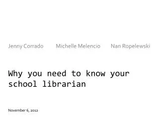 Why you need to know your school librarian