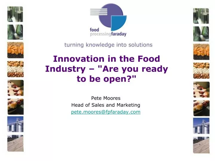 innovation in the food industry are you ready to be open