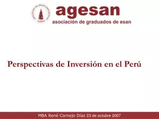 perspectivas de inversi n en el per