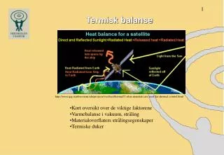 termisk balanse