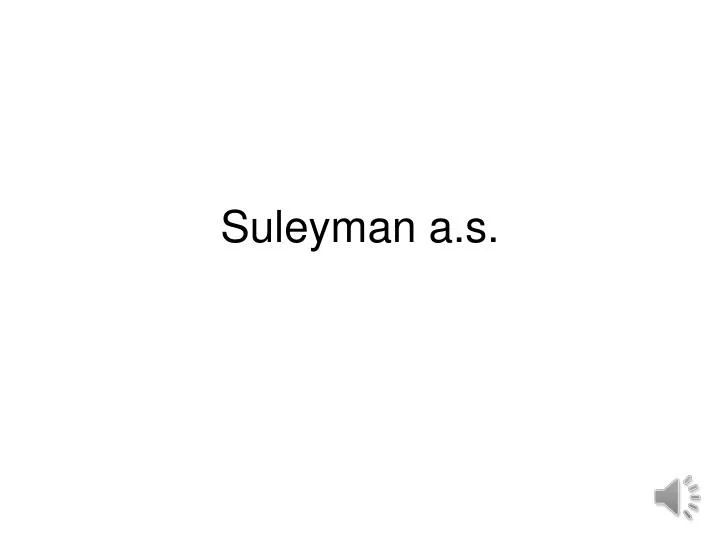 suleyman a s