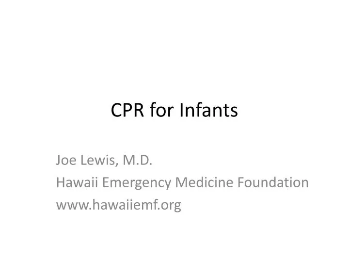 cpr for infants