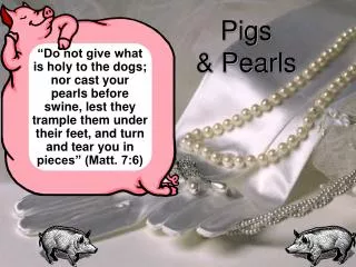 Pigs &amp; Pearls