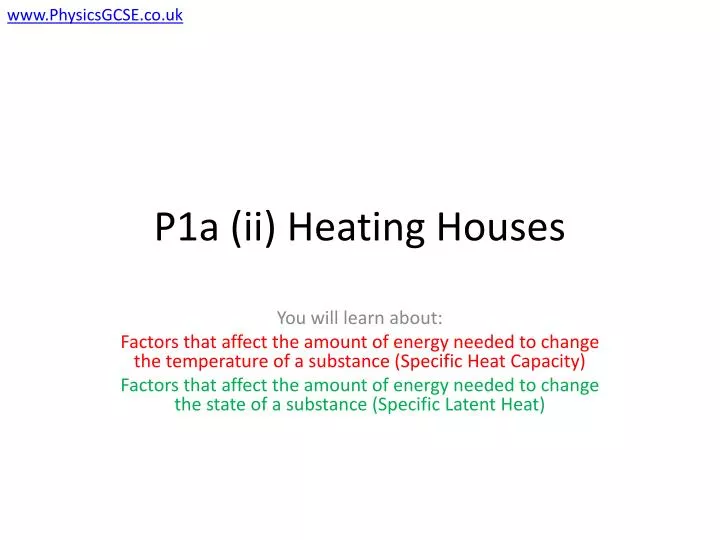 p1a ii heating houses