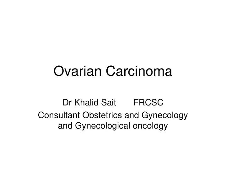 ovarian carcinoma