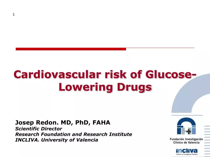 cardiovascular risk of glucose lowering drugs