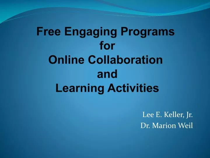 free engaging programs for online collaboration and learning activities