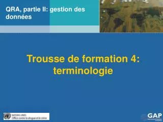 qra partie ii gestion des donn es