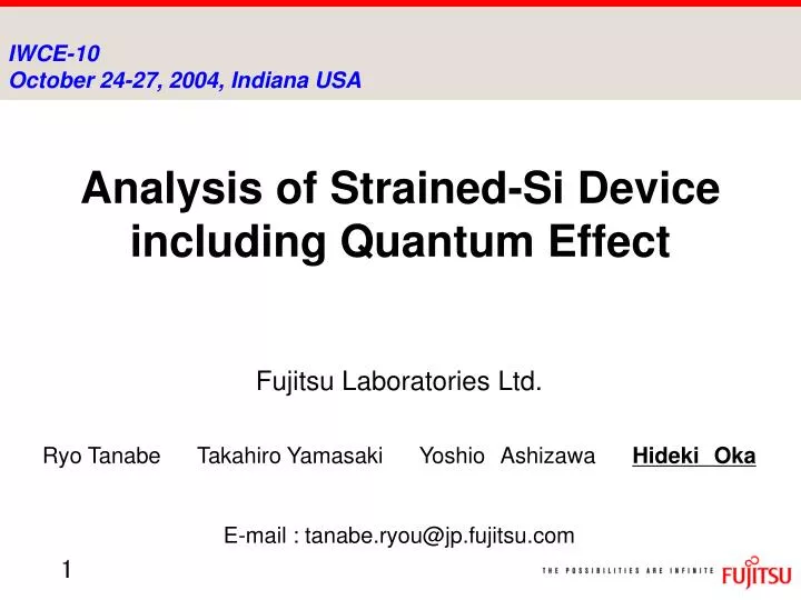 analysis of strained si device including quantum effect