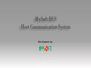 MySoft HCS Host Communication System