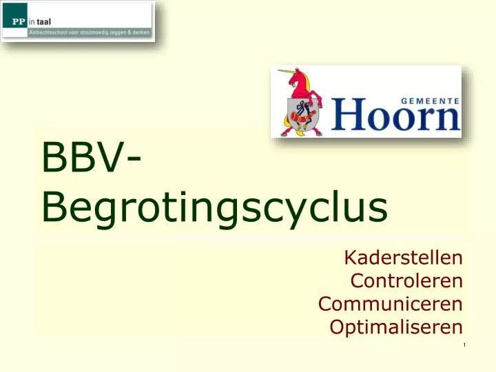 bbv begrotingscyclus