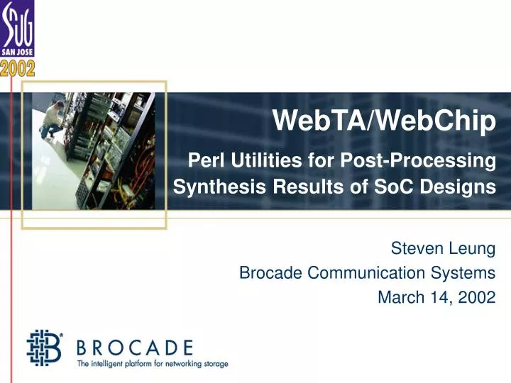 webta webchip perl utilities for post processing synthesis results of soc designs