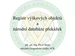 registr v kov ch objekt a n rodn datab ze p ek ek