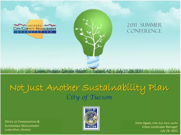 not just another sustainability plan