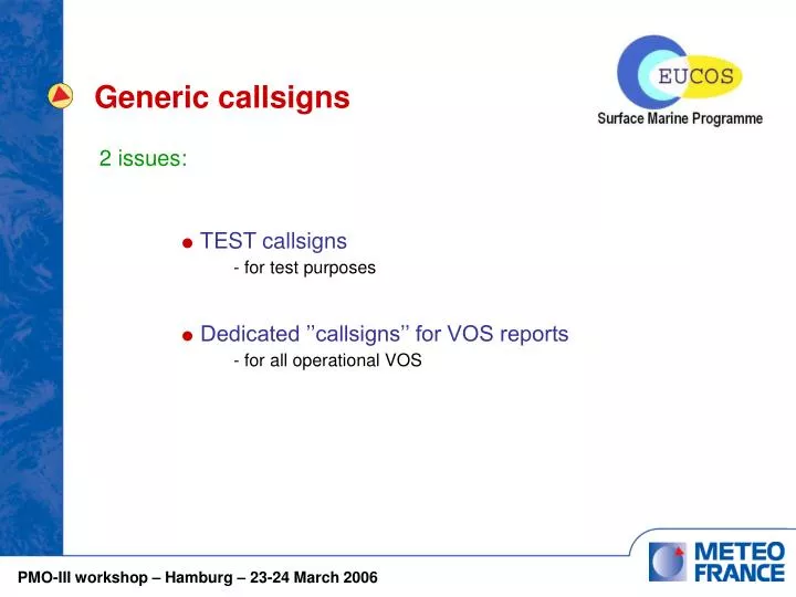 generic callsigns