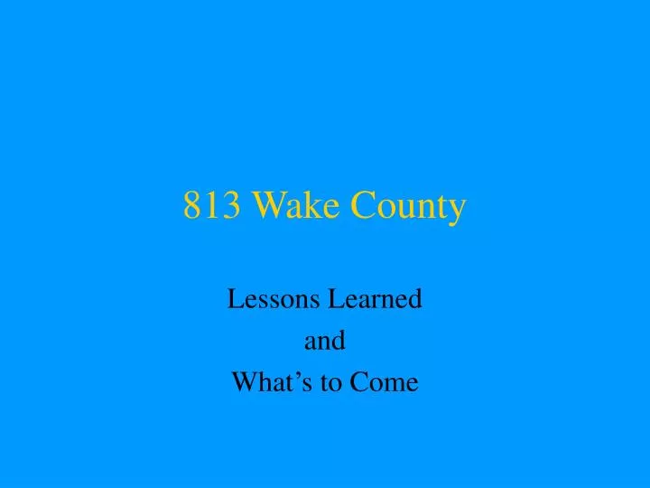 813 wake county