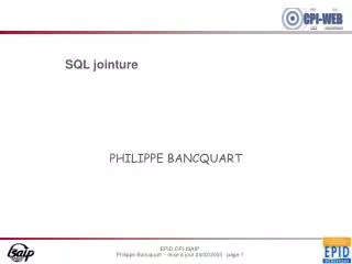 sql jointure