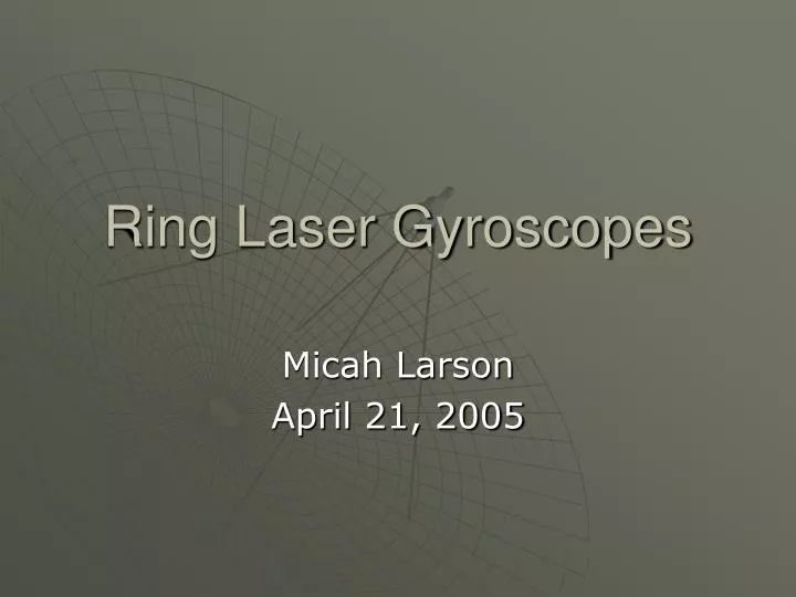 ring laser gyroscopes
