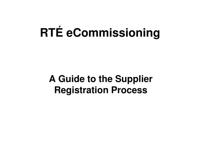 rt ecommissioning