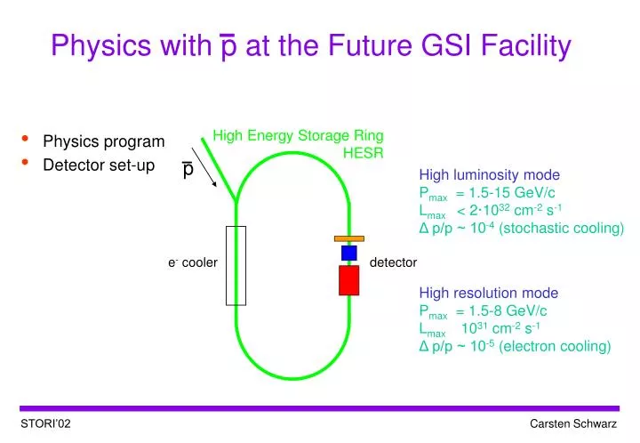 physics with p at the future gsi facility