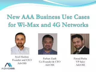 New AAA Business Use Cases for Wi-Max and 4G Networks