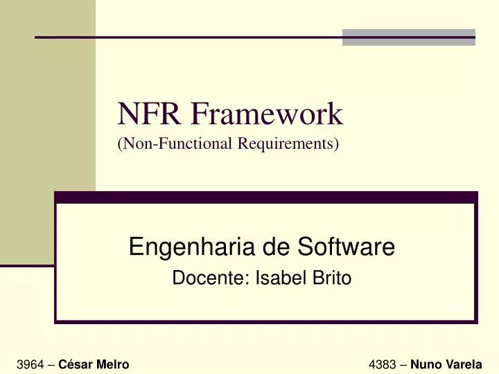nfr framework non functional requirements