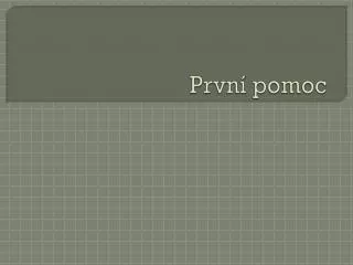prvn pomoc