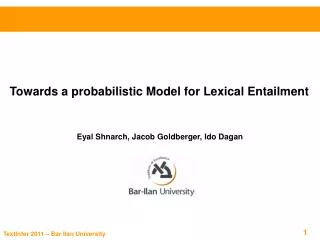 Towards a probabilistic Model for Lexical Entailment