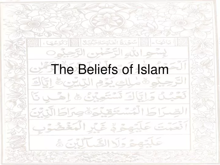 the beliefs of islam
