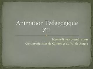 animation p dagogique zil