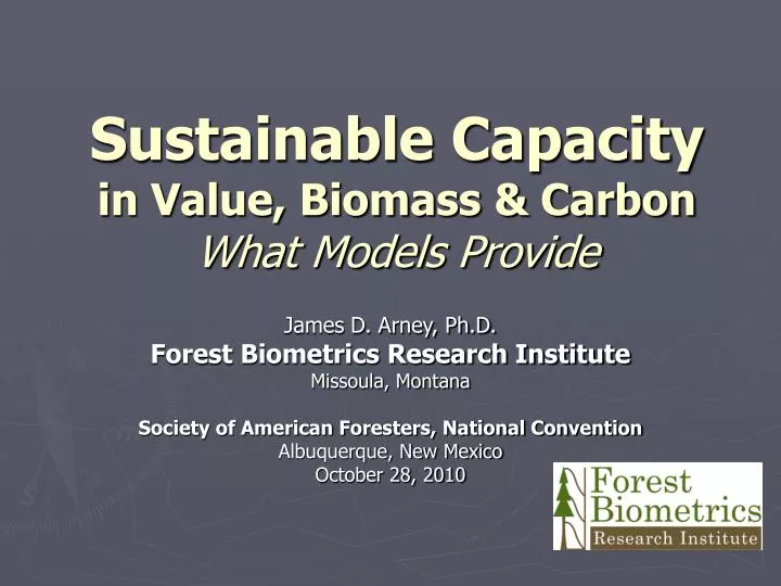 sustainable capacity in value biomass carbon what models provide