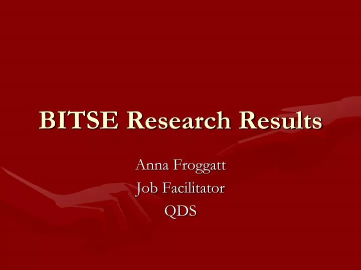 bitse research results